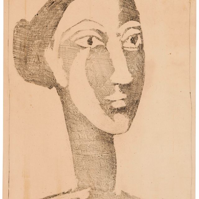 Pablo Picasso — Тет-а-тет с женщиной в шиньоне