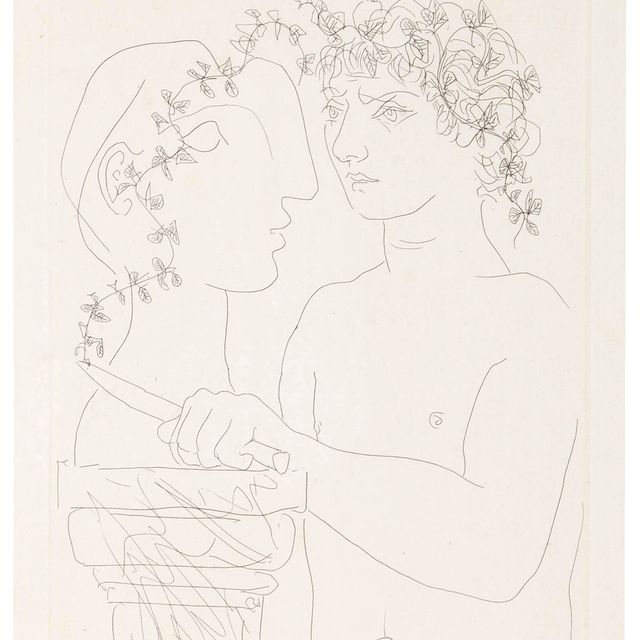 Pablo Picasso — Молодой скульптор в родах, из "Ла Сюит Воллар"