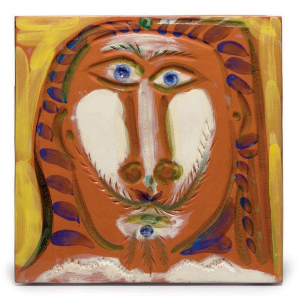 Pablo Picasso — Мужская голова с длинными волосами (A.R. 596)
