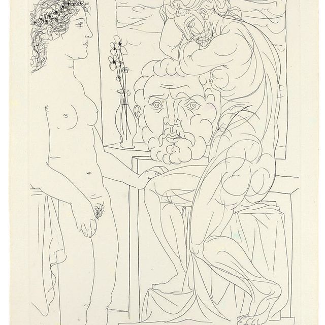 Pablo Picasso — Модель тела и скульптуры, от: La Suite Vollard (B. 185; Ba. 344Bd)