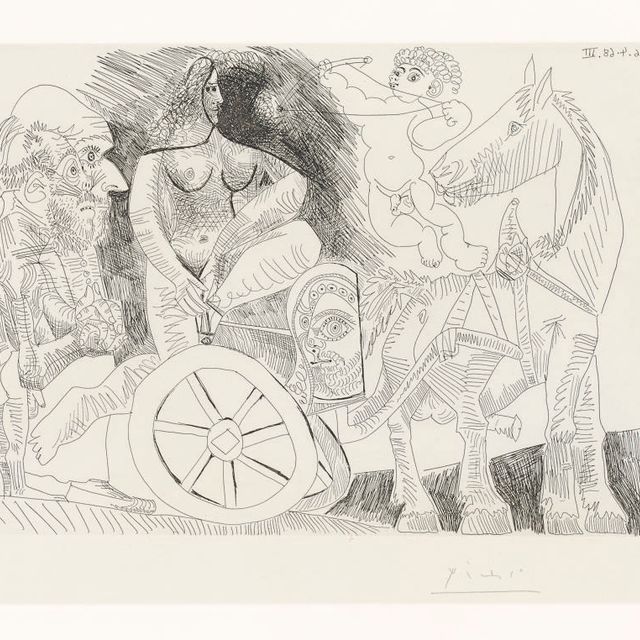 Pablo Picasso — Персонаж Романа, монте-карло из "Спортивной женщины", за любовь и соперников, из серии 347 (1534 г.р.; 1550 г. до н. э.)
