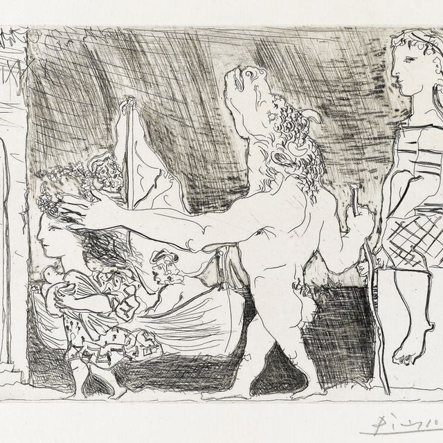 Pablo Picasso — Минотавр из "путеводителя по филе" II, из "Сюиты Воллара" (B. 223; Ba. 435)