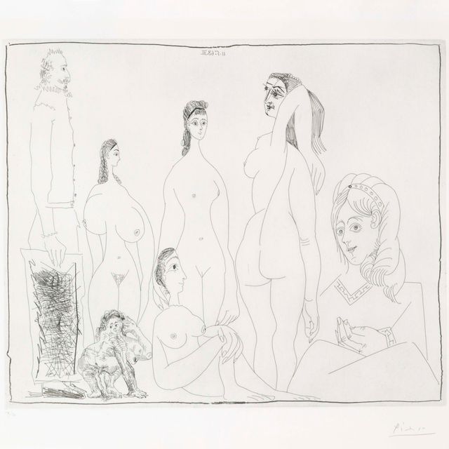 Pablo Picasso — Очень длинная линия для женщин, не будь маленькой писающей, от La Série 347