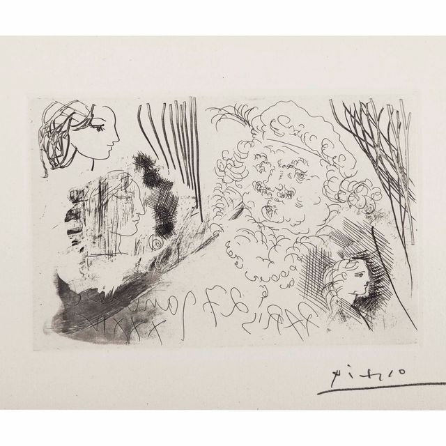 Pablo Picasso — Рембрандт и "наедине с женщинами" из "Сюиты Воллара"