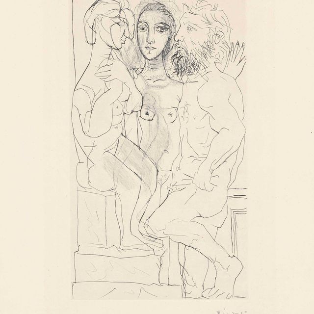 Pablo Picasso — Скульптор, ассистент по моделированию и скульптуре, из: La Suite Vollard (B. 146; Ba. 297)