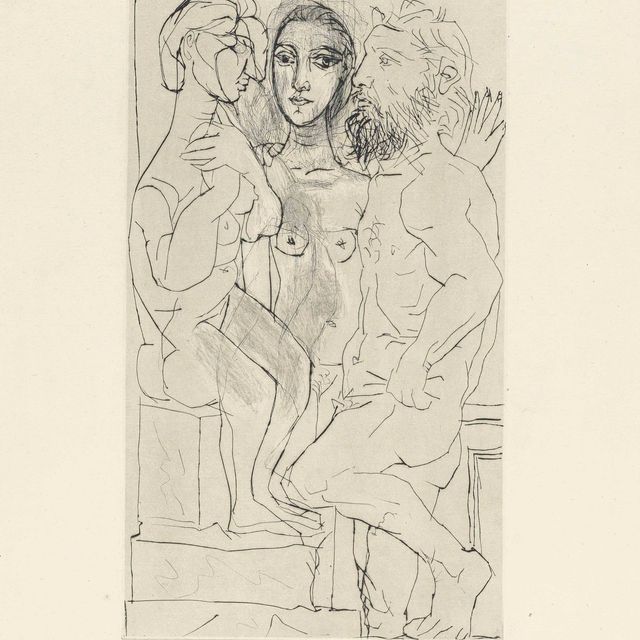 Pablo Picasso — Скульптор, ассистент по моделированию и скульптуре, из: La Suite Vollard (B. 146; Ba. 297)