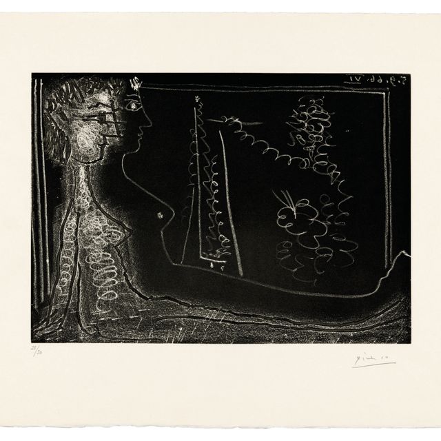Pablo Picasso — Модель, снятая на втором плане, от: Серия 347