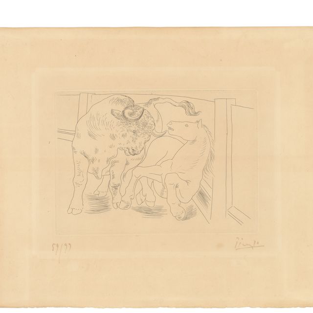 Pablo Picasso — Торо и рыцарь на арене, от шеф-повара ресторана Inconnu