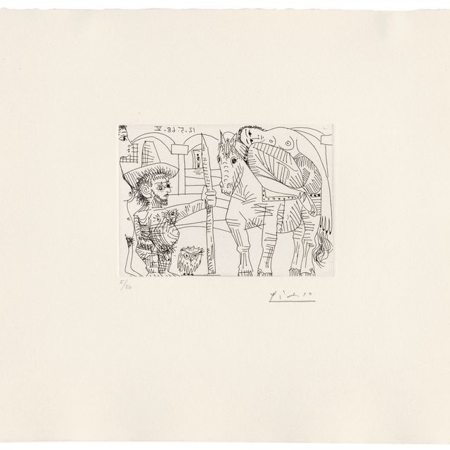 Pablo Picasso — Супружеская пара, хибу и одалиска в девичестве - в департаменте Шунамит, фото 79 из: La Serie 347