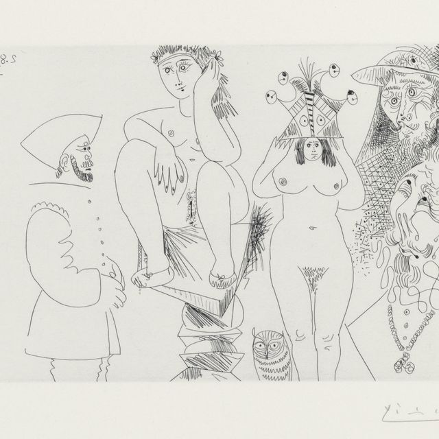 Pablo Picasso — Две женщины не похожи друг на друга, из серии 347 (р. 1712; Р. 1730)