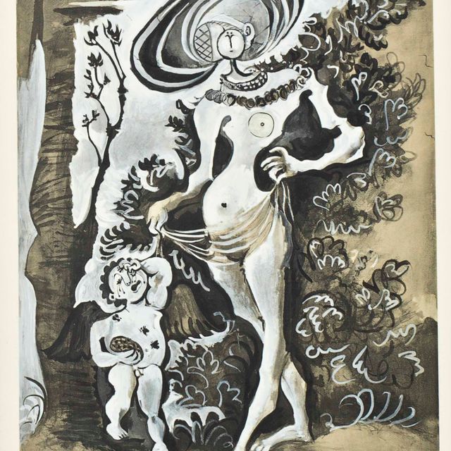 Pablo Picasso — Венус и любовь, д'Апре Лукас Кранах в античном