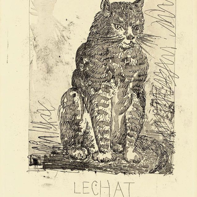 Pablo Picasso — "Ле Чат", автор оригинальных водок для текстов Буффона (B. 333; Ba. 580)