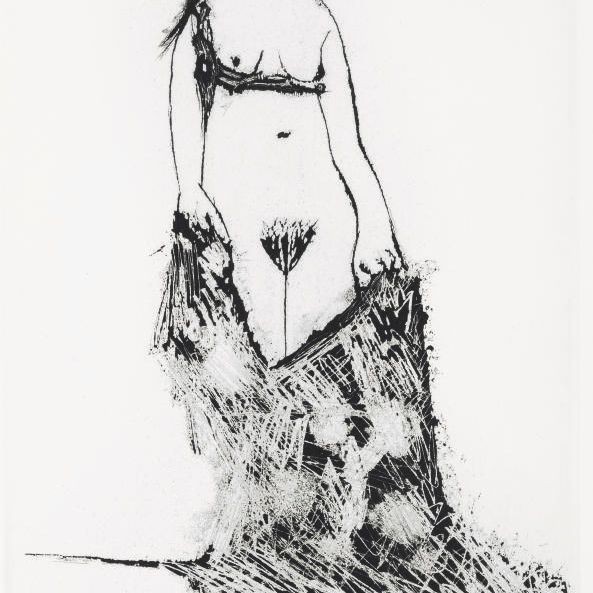 Pablo Picasso — Вечернее платье Jeune Femme laissant от La Série 347 (Р. 1652; Р. 1668)