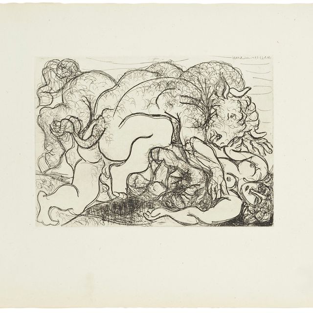 Pablo Picasso — Минотавр, нападающий на амазонку, от: La Suite Vollard