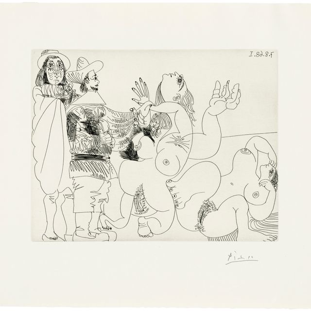 Pablo Picasso — Молодой сеньор Фантош , автор книги "Отец и две новые женщины" , от: La Serie 347