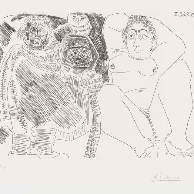 Pablo Picasso — Настоящая проститутка, Колдунья в поисках приключений и путешественница в саботаже, из серии 347