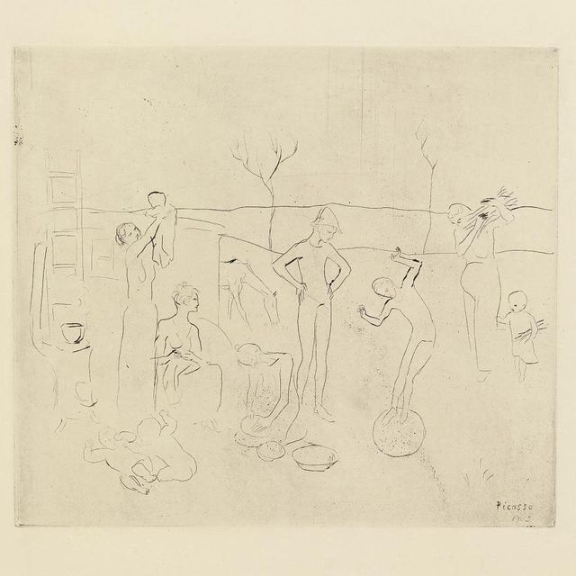 Pablo Picasso — "Сальтимбанки", от: La Suite des Saltimbanques (Блох 7; Баер 9)
