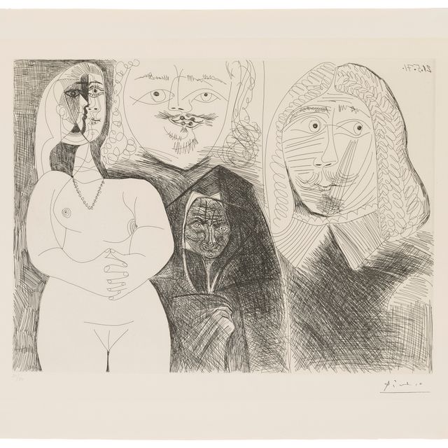 Pablo Picasso — Селестина и дочь, две девушки в костюмах XVII века, от: Séries 156