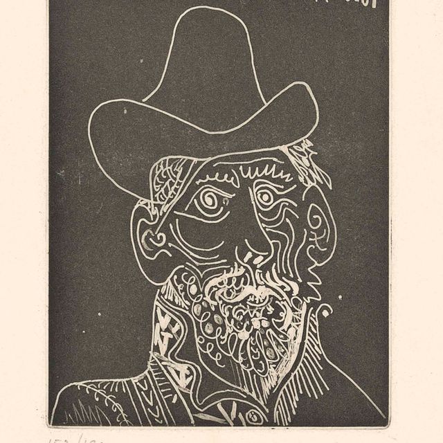Pablo Picasso — Портрет бородатого мужчины в шляпе (Блох, 2014; Бэр, 1989)