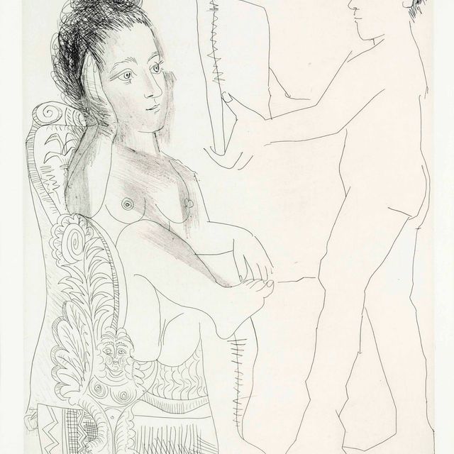 Pablo Picasso — Молодой человек, представляющий мир, или портрет, или молодую женщину, из серии 347