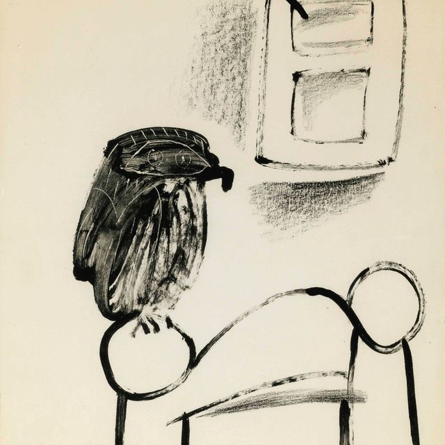 Pablo Picasso — Сова на белом фоне