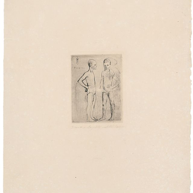 Pablo Picasso — "Двое Сальтимбанков", от: La Suite des Saltimbanques