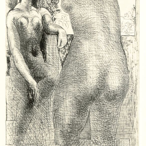 Pablo Picasso — Модель и большая скульптура души из "Сюиты Воллара" (B. 186; Ba. 345)