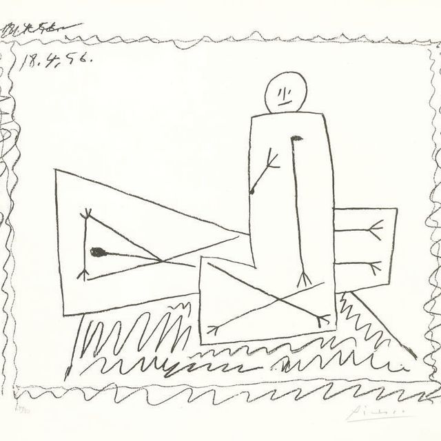 Pablo Picasso — Личный состав и личный кушетка (B. 798; M. 278)