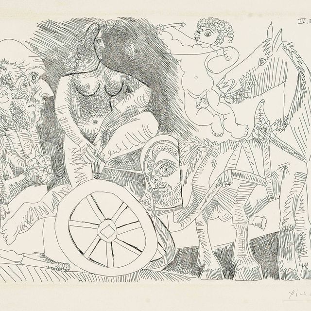 Pablo Picasso — Шарль Ромен Монтэ для спортивной женщины, из-за любви и преданности, от: Séries 347