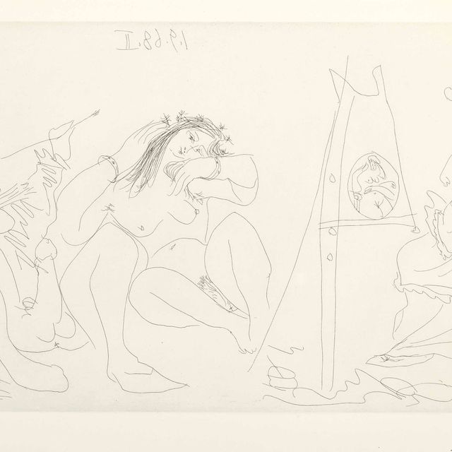 Pablo Picasso — Рафаэль и ла Форнарина, из серии 347