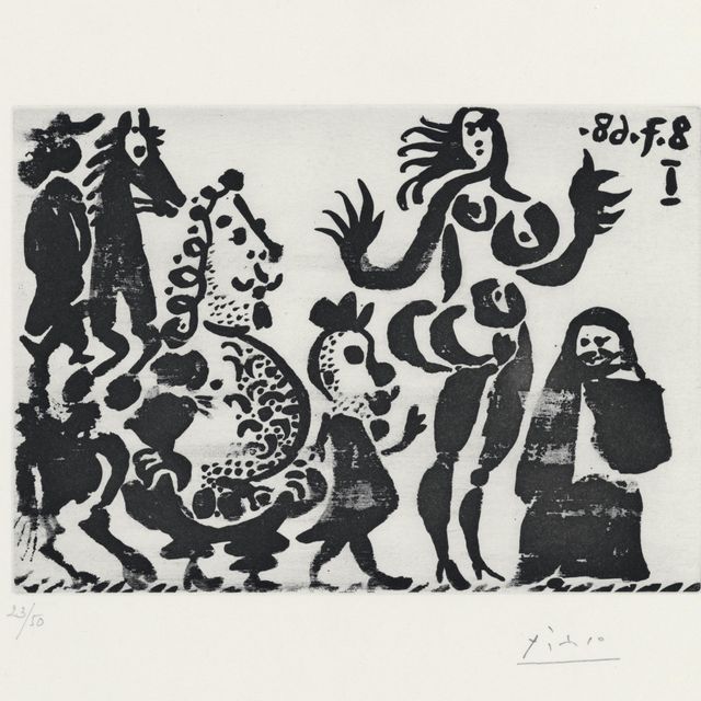 Pablo Picasso — Селестина, Майя и гротески из "Сери 347" (р. 1682; Р. 1698)