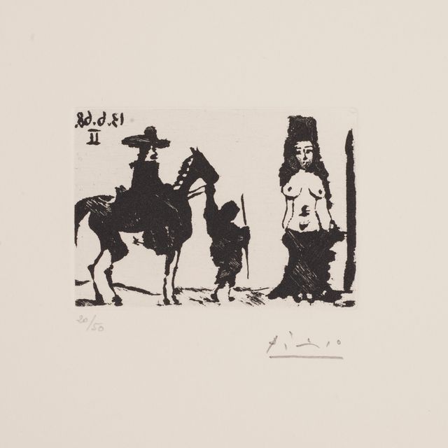 Pablo Picasso — Майя и кавалер, из серии 347