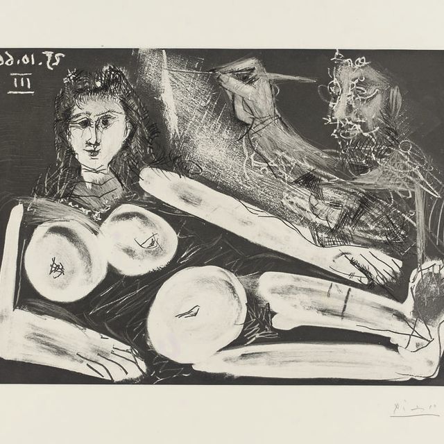 Pablo Picasso — Художник и модель на угольной шахте (B. 1389; Ba. 1411 Bb1)