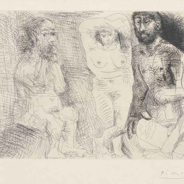 Pablo Picasso — Одна табличка из "Эль Энтьерро дель Конде де Оргаз" (1467 г. до н.э.; ср. С. Книги 146)