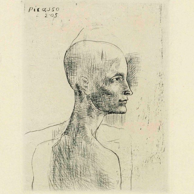 Pablo Picasso — "Бюст человека" из "Сюиты Сальтимбанков" (Блох 4; Баер 5)