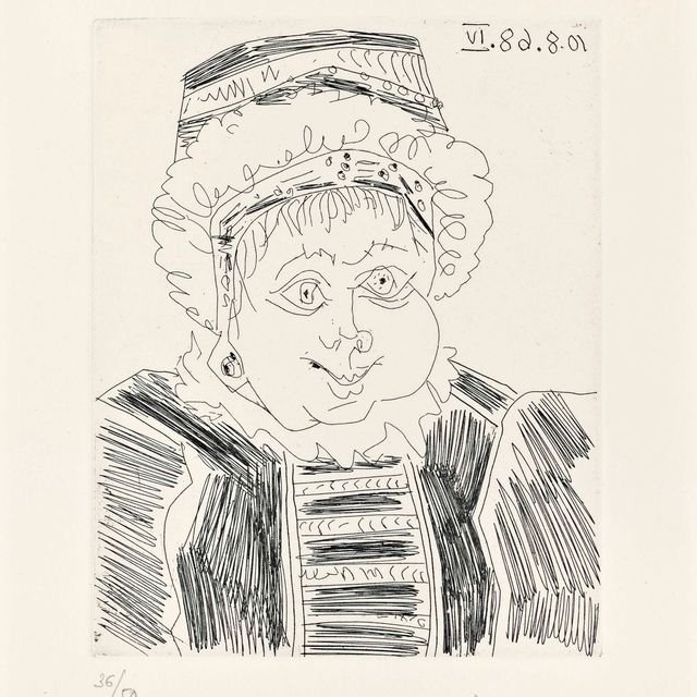 Pablo Picasso — Служанка (из двух предыдущих), от: Séries 347