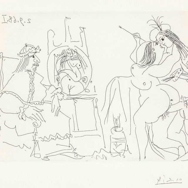 Pablo Picasso — Рафаэль и ла Форнарина. X, из "Ла Сере", 347