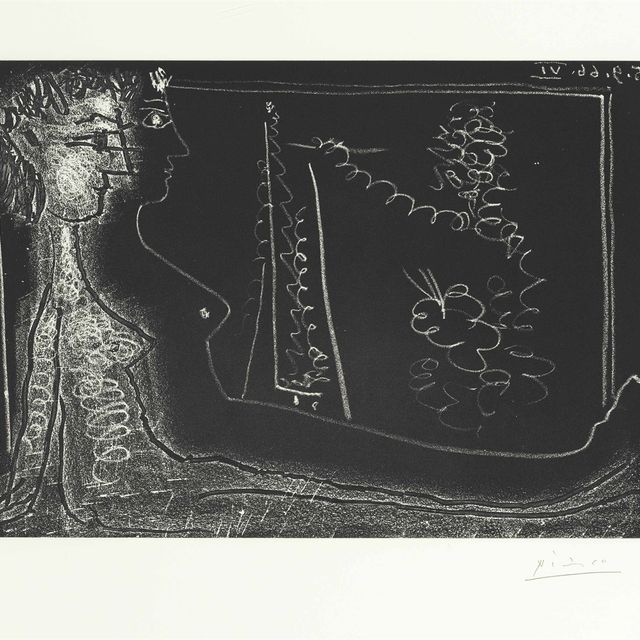 Pablo Picasso — Модель, созданная на втором плане, из серии 347