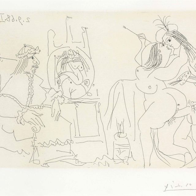 Pablo Picasso — Рафаэль и Форнарина IX: "Папа как свершившийся факт", из серии 347