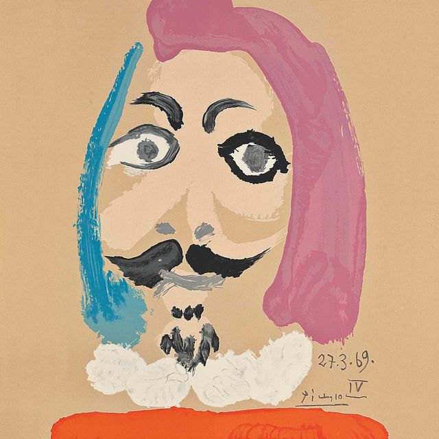 Pablo Picasso — Одна тарелка, из серии "Воображаемые портреты"