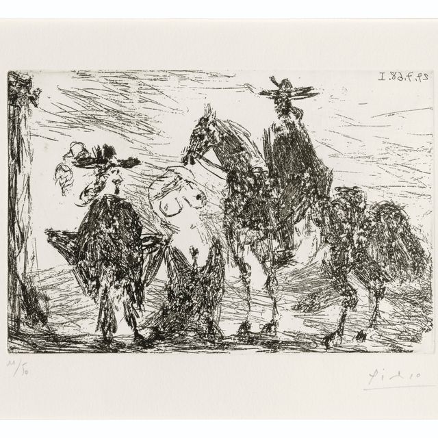 Pablo Picasso — Джентльмен, благородная женщина и король, от: Séries 347