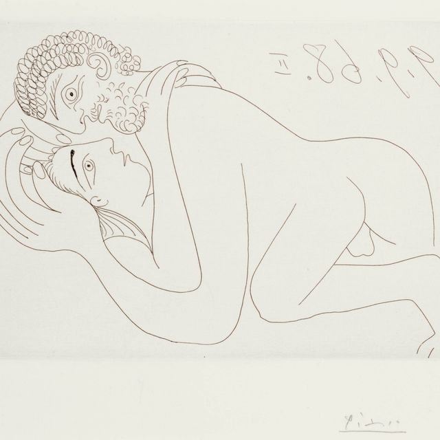 Pablo Picasso — Супружеская чета д'Амуре (Рафаэль и Ла Форнарина) из "Ла Сери 347" (р. 1800; Р. 1817)