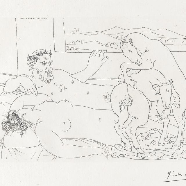 Pablo Picasso — Статуя скульптора III, из коллекции La Suite Vollard (B. 173; Ba. 326B)
