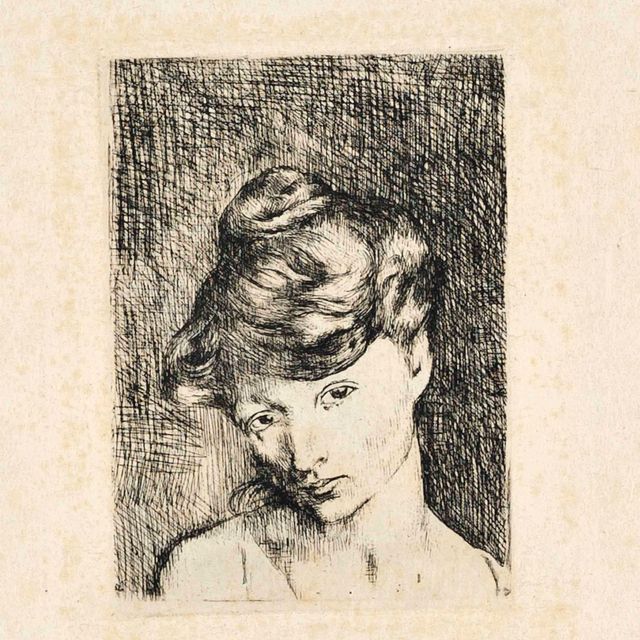 Pablo Picasso — Тет-а-тет с женщиной: Мадлен: Фото II из "Сюиты Сальтимбанков" (Блох 2; Баер 3)