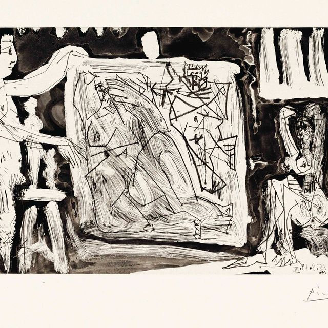 Pablo Picasso — Танец скульптора; Две модели для большого искусства и скульптур