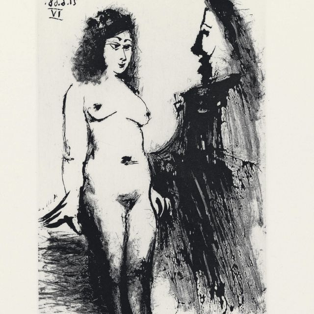 Pablo Picasso — Молодая проститутка и "мушкетер", из серии 347 (р. 1656; Б. 1673)