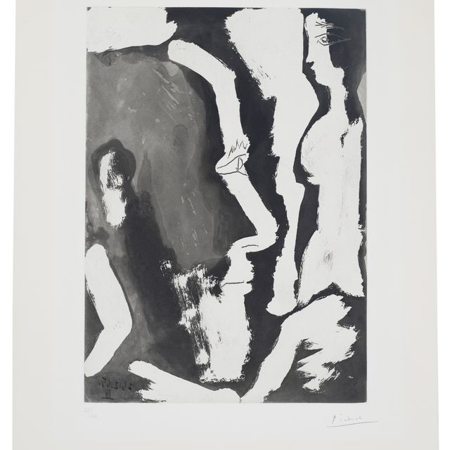 Pablo Picasso — Профиль и женщина