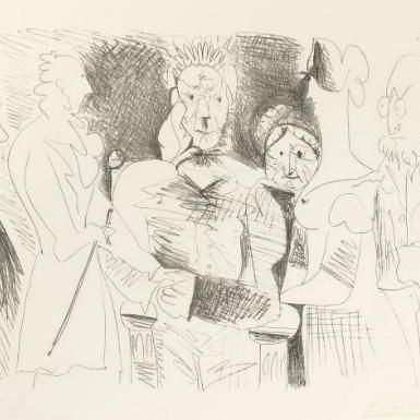 Pablo Picasso — Семейный портрет, шесть персонажей (Б. 1031; М. 385)