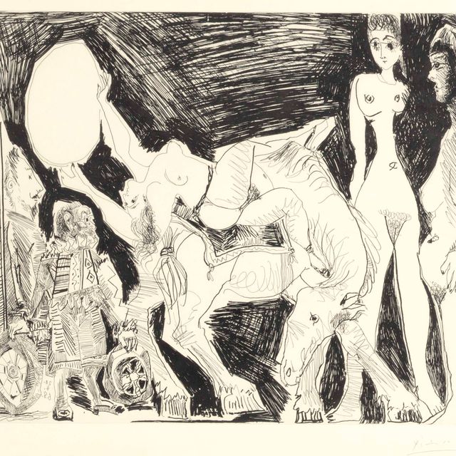 Pablo Picasso — Цирк: Экюйер, Женщины и зрители, из Ла Сери 347
