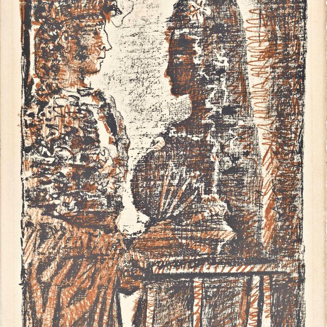 Pablo Picasso — Тореро и сеньорита, из "Кармен из Кармен" (Мурло, 332; Блох, 1005, см. книги Крамера, 126)